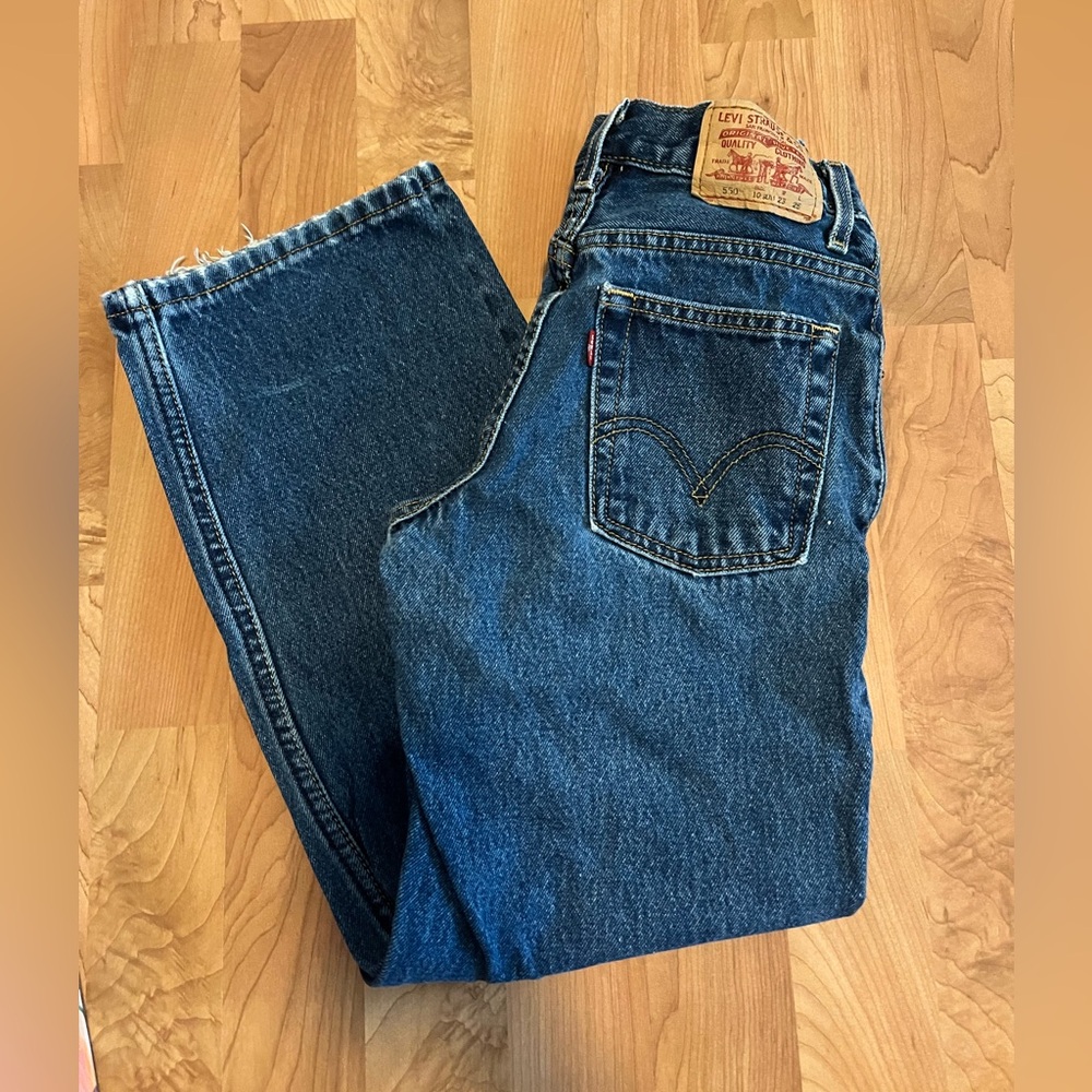 Levi 550 Relaxed Fit Medium Wash Kids 10 Slim 23x25